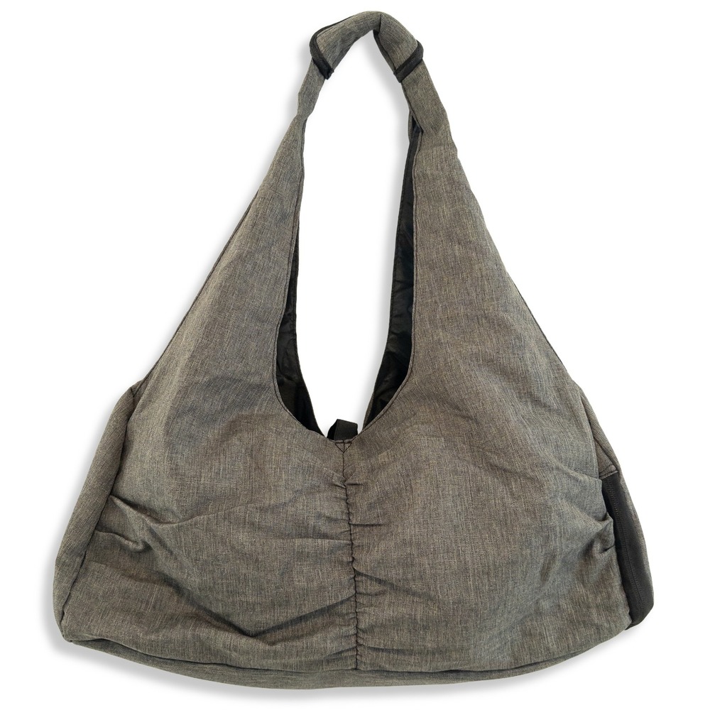 DSW Gym Bag Womens Gray Travel Weekender Chic Duffel Tote Shoe Compartment